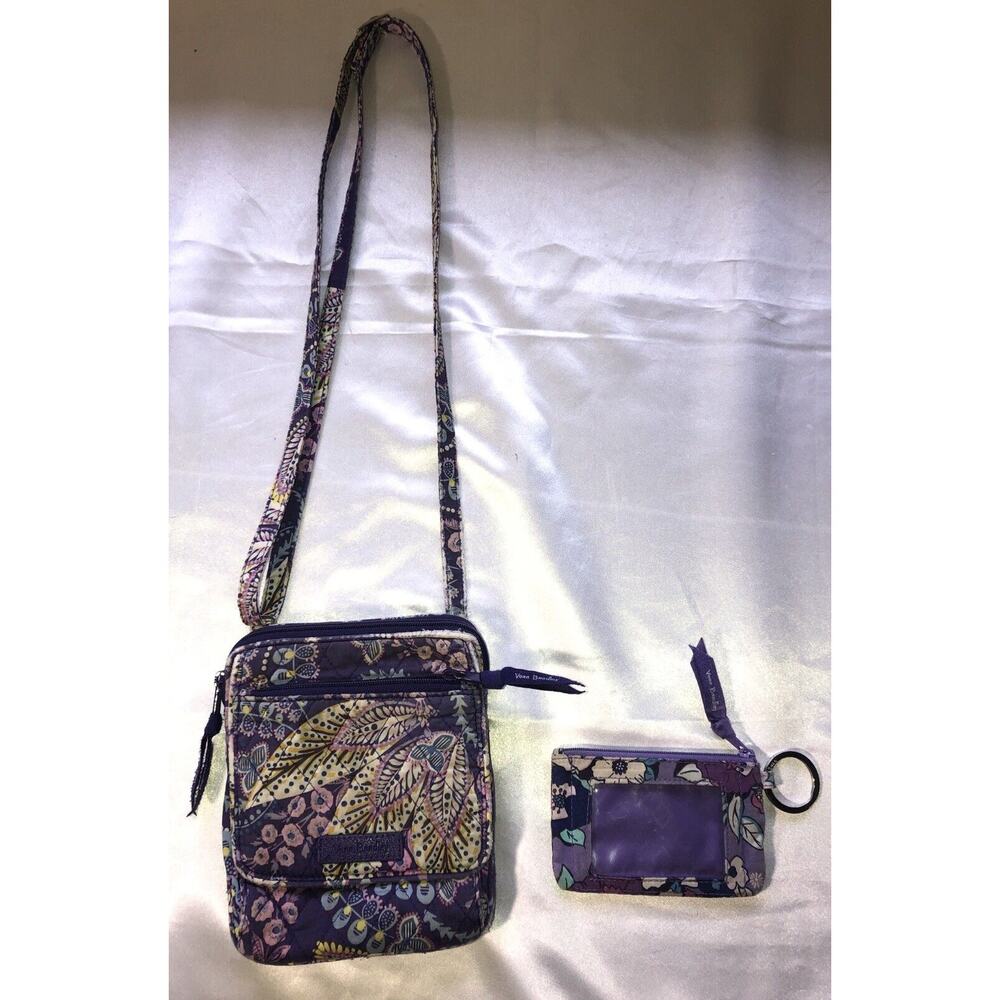 Vera Bradley Crossbody Purse Quilted Comes With Change Coin Purse Purple